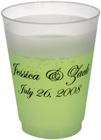 Wedding Favors: 16oz Frosted Flexible Cups